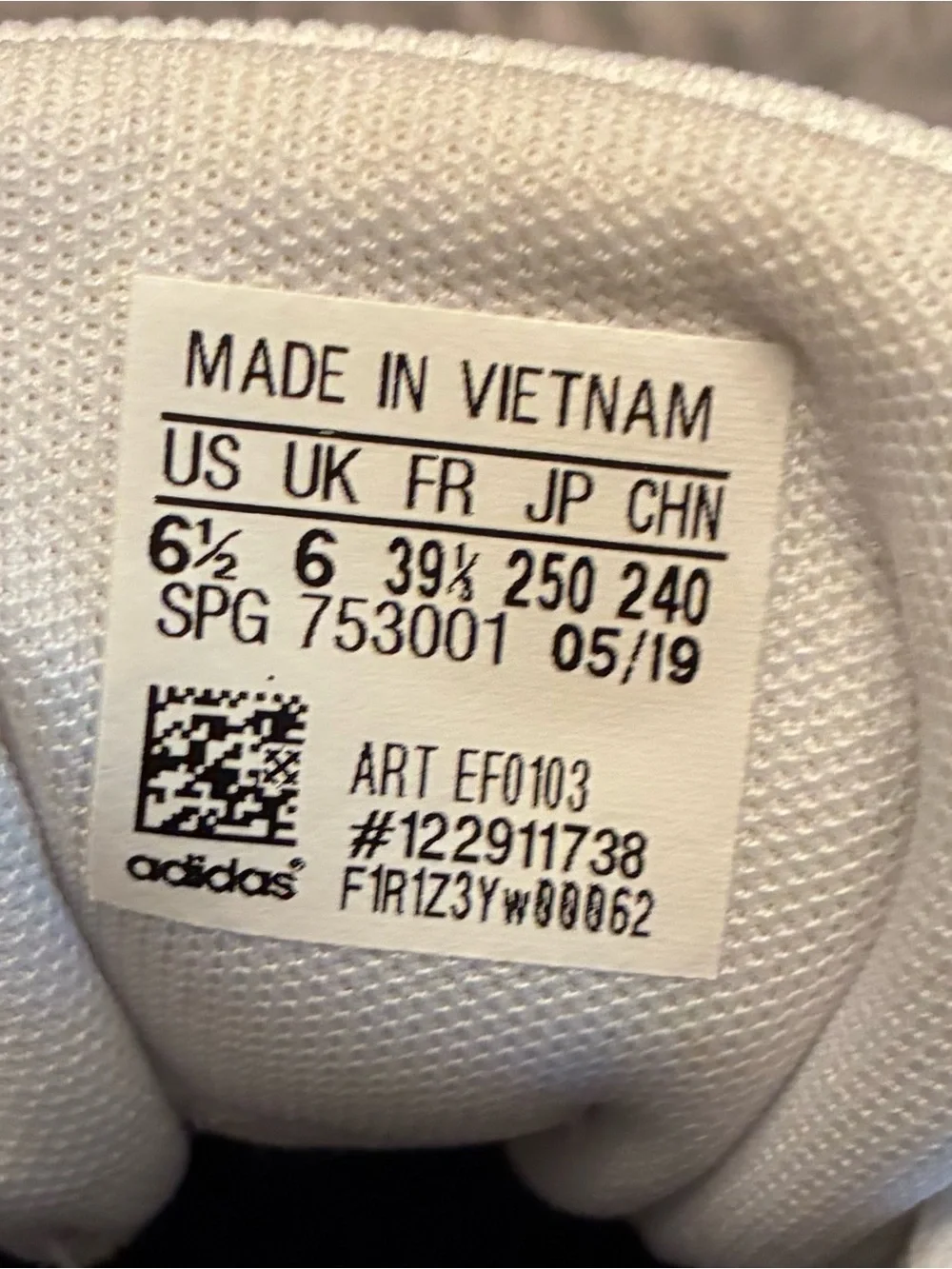 adidas White Sneakers with Black Stripes